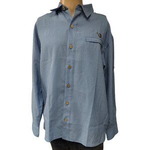 Mojo Men's Blue Polyester Button Down Shirt Size M SKU 1966